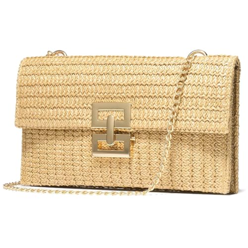PALAY® Crossbody Bag for Women Straw Purse Clutch Evening Handbag Casual Summer Beach Straw Shoulder Bag for Woman PALAY® Crossbody Bag for Women Straw Purse Clutch Evening Handbag Casual Summer Beach Straw Shoulder Bag for Woman